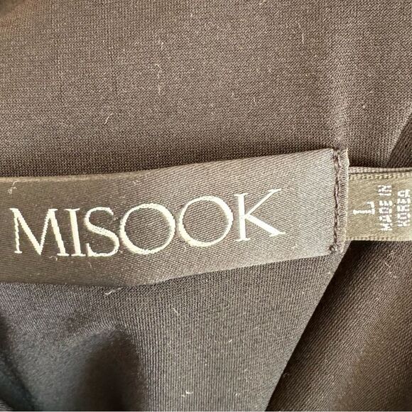 Misook Chevron Sleeveless Acrylic Knit Sheath Dress Size Large Blue Black - Picture 2 of 6